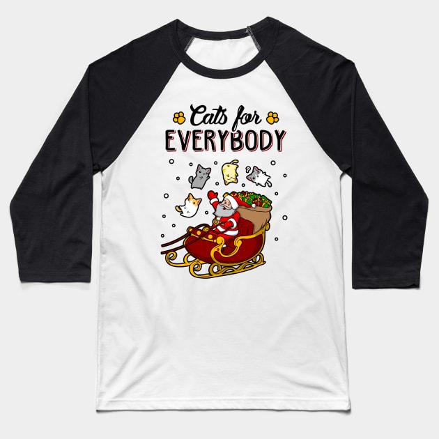 Cats For Everybody Baseball T-Shirt by KsuAnn